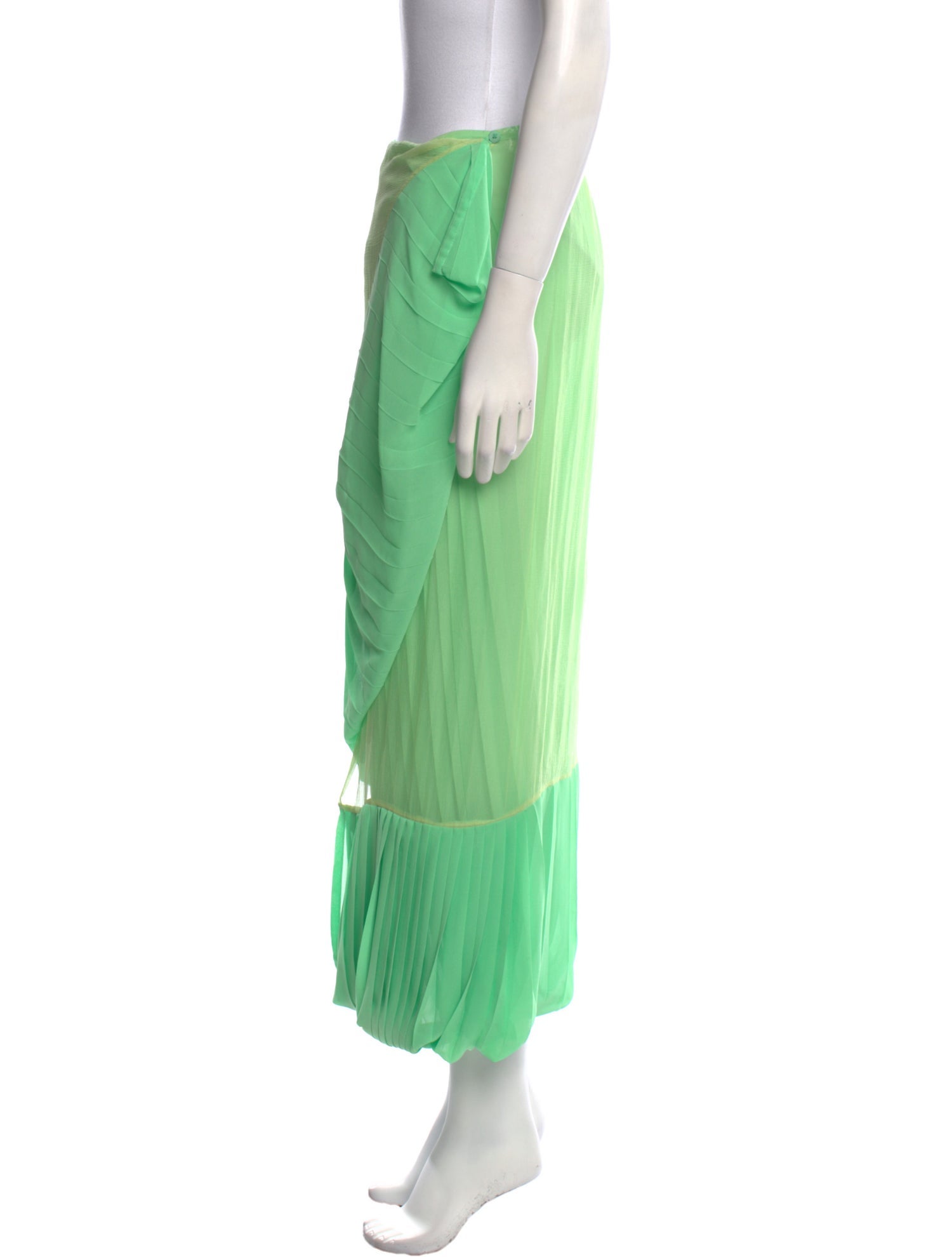 Dries Van Noten Ruffle Embellishment Midi Length Skirt